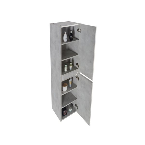 Armoire à linge murale en MDF gris Sadie de GEF 15,75po l. x 66,93 po