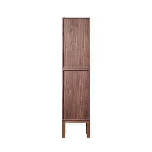 GEF Vanessa 17-in W x 73-in H x 14-in D Natural Walnut MDF Freestanding Linen Cabinet