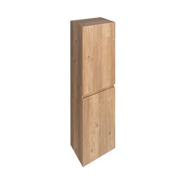 Armoire à linge murale en MDF au fini chêne brut Almere de GEF 15,75 po l. x 59,06 po h. x 11,81 po p.