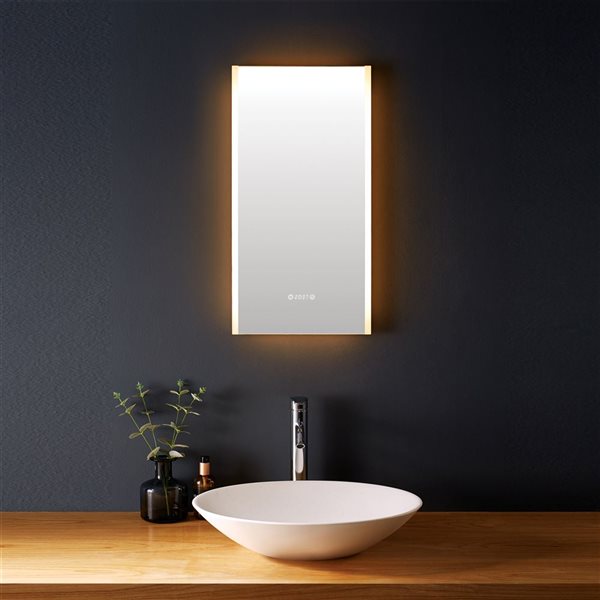 Sera Isabel 20 x 40-in LED White Rectangular Bathroom Mirror