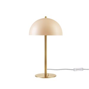 Lampe bureau LED Gloe Electrique 15 po rose mat avec accents laiton mat