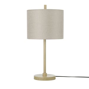 Globe Electric Table Lamp 22-in Faux Wood with Jute Shade