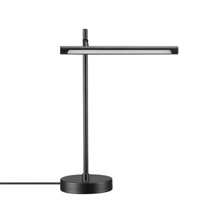 Globe Electric DEL  Desk Lamp With Metal Shade 15-in Matte Black with Push Button Dimmer Rotary Switch