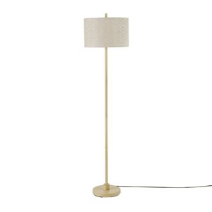 Globe Electric Floor Lamp 62-in Faux Wood with Jute Shade