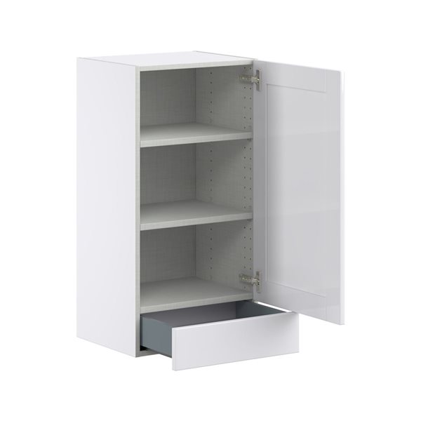 Hugo&Borg Rosemont 18 x 35 x 14.88 Glacier White Door And Drawer Wall Semi-Custom Cabinet