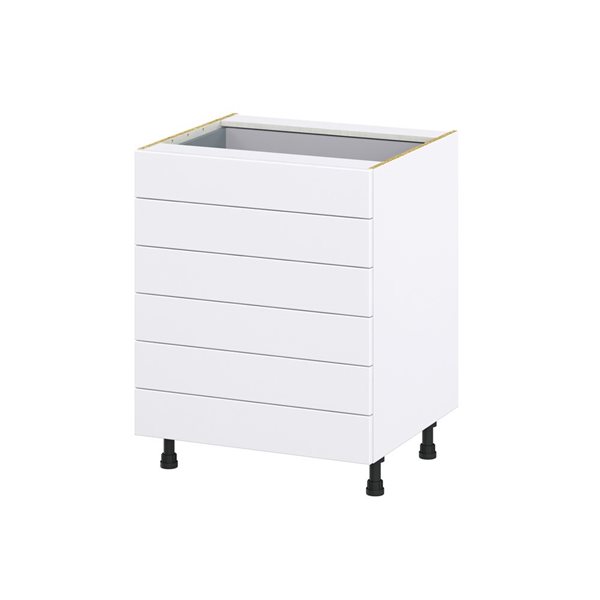 Hugo&Borg Rosemont 27 x 34.5 x 24.88 Glacier White Drawer Base Semi-Custom Cabinet