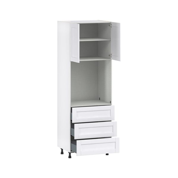 Hugo&Borg Rosemont 30 x 89.5 x 24.88 Glacier White Door And Drawer Pantry Semi-Custom Cabinet