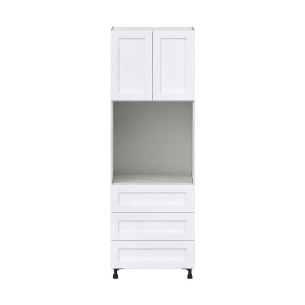 Hugo&Borg Rosemont 30 x 89.5 x 24.88 Glacier White Door And Drawer Pantry Semi-Custom Cabinet