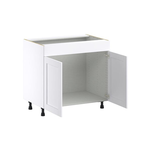 Hugo&Borg Rosemont 36 x 34.5 x 24.88 Glacier White Sink Base Semi-Custom Cabinet