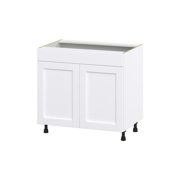 Hugo&Borg Rosemont 36 x 34.5 x 24.88 Glacier White Sink Base Semi-Custom Cabinet