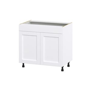 Hugo&Borg Rosemont 36 x 34.5 x 24.88 Glacier White Sink Base Semi-Custom Cabinet