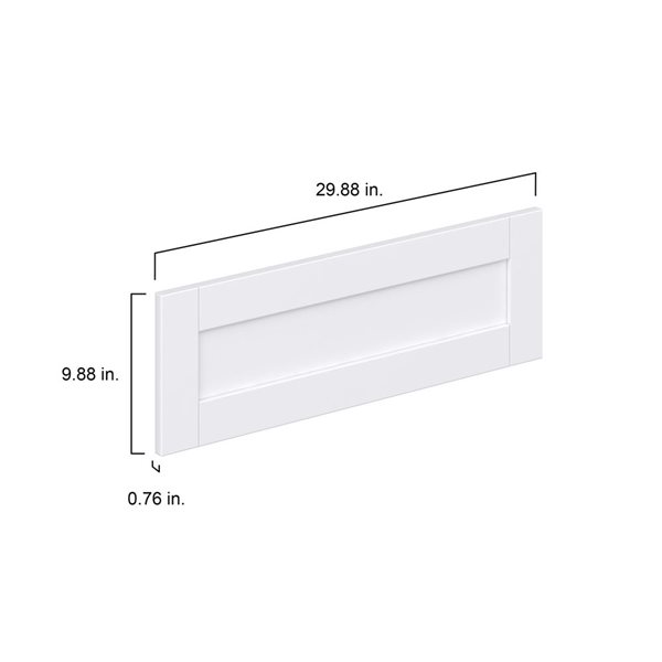 Hugo&Borg Rosemont  29.88 x 9.88 x 0.75 Cabinet Drawer Front White