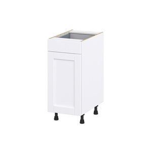 Hugo&Borg Rosemont 15 x 34.5 x 24.88 Glacier White Door And Drawer Base Semi-Custom Cabinet