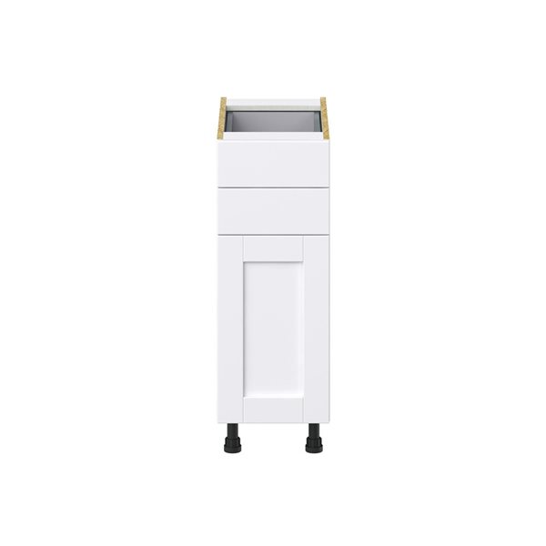 Hugo&Borg Rosemont 12 x 34.5 x 24.88 Glacier White Door And Drawer Base Semi-Custom Cabinet