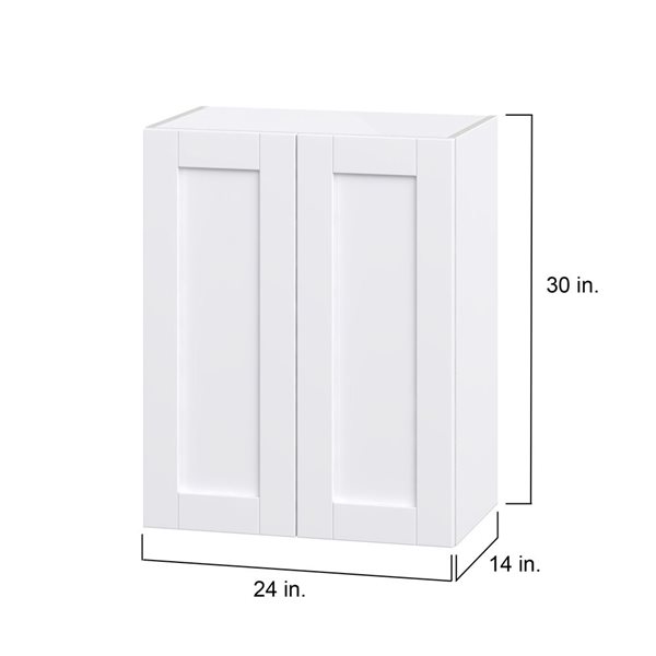 Hugo&Borg Rosemont 24 x 30 x 14.88 Glacier White Door Wall Semi-Custom Cabinet