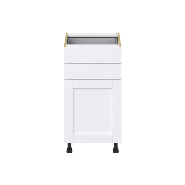 Hugo&Borg Rosemont 18 x 34.5 x 24.88 Glacier White Door And Drawer Base Semi-Custom Cabinet