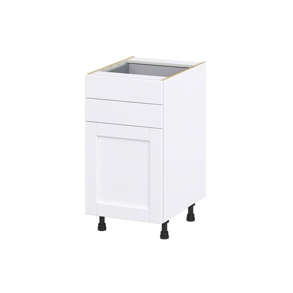 Hugo&Borg Rosemont 18 x 34.5 x 24.88 Glacier White Door And Drawer Base Semi-Custom Cabinet