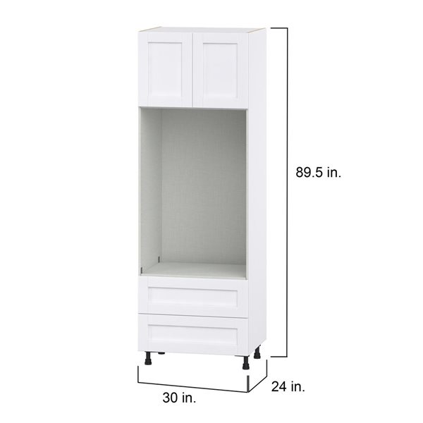 Hugo&Borg Rosemont 30 x 89.5 x 24.88 Glacier White Door And Drawer Pantry Semi-Custom Cabinet