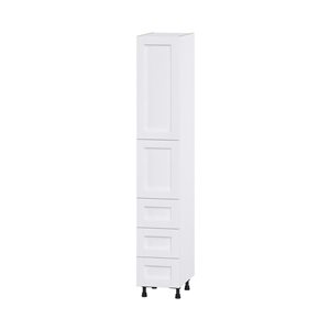 Hugo&Borg Rosemont 15 x 89.5 x 24.88 Glacier White Door And Drawer Pantry Semi-Custom Cabinet