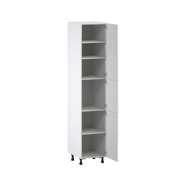 Hugo&Borg Rosemont 18 x 89.5 x 24.88 Glacier White Door Pantry Semi-Custom Cabinet