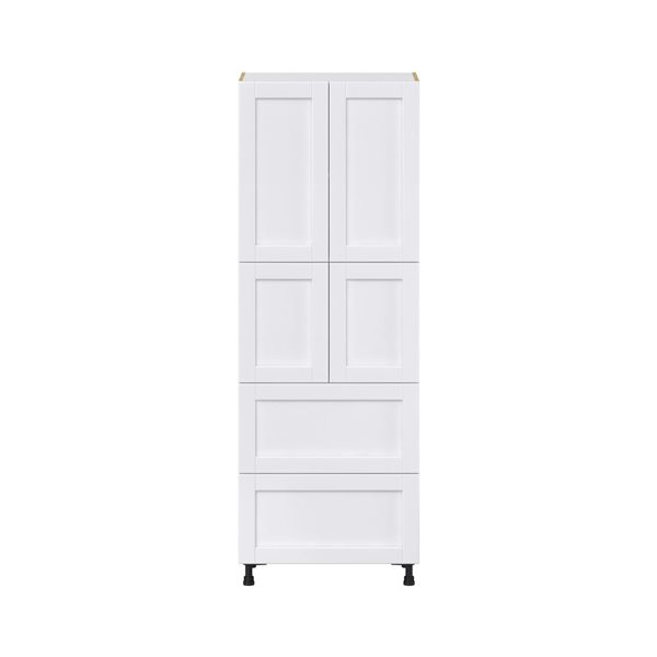 Hugo&Borg Rosemont 30 x 84.5 x 24.88 Glacier White Door And Drawer Pantry Semi-Custom Cabinet