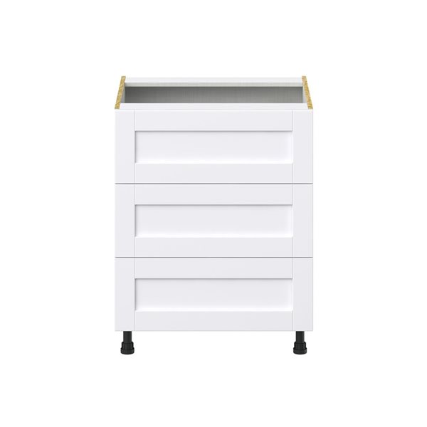 Hugo&Borg Rosemont 27 x 34.5 x 24.88 Glacier White Drawer Base Semi-Custom Cabinet