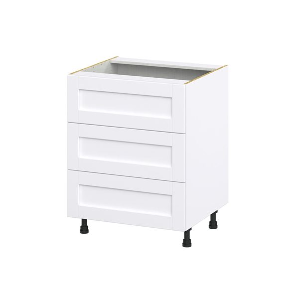 Hugo&Borg Rosemont 27 x 34.5 x 24.88 Glacier White Drawer Base Semi-Custom Cabinet