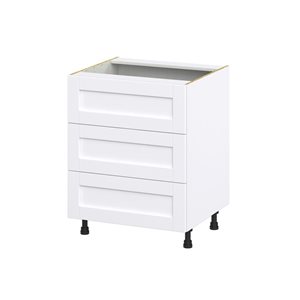 Hugo&Borg Rosemont 27 x 34.5 x 24.88 Glacier White Drawer Base Semi-Custom Cabinet