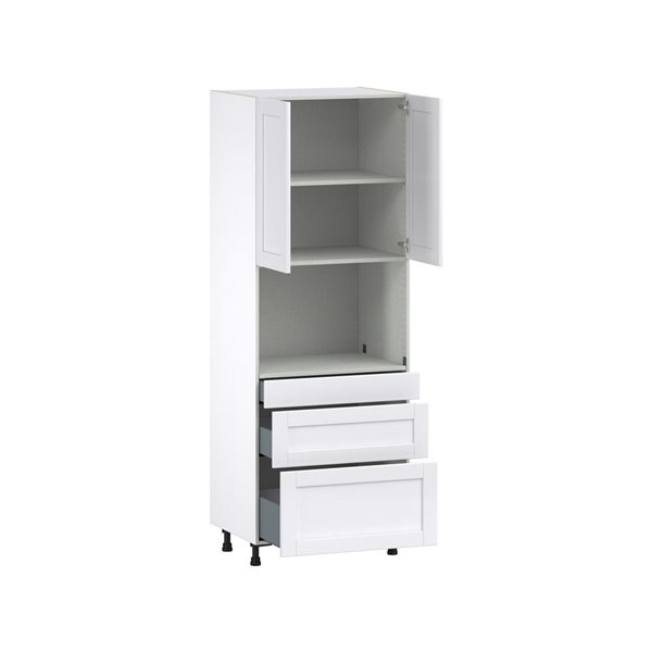 Hugo&Borg Rosemont 30 x 84.5 x 24.88 Glacier White Door And Drawer Pantry Semi-Custom Cabinet