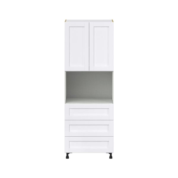 Hugo&Borg Rosemont 30 x 84.5 x 24.88 Glacier White Door And Drawer Pantry Semi-Custom Cabinet