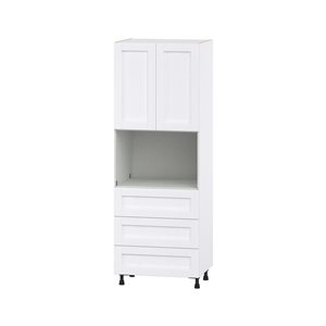 Hugo&Borg Rosemont 30 x 84.5 x 24.88 Glacier White Door And Drawer Pantry Semi-Custom Cabinet