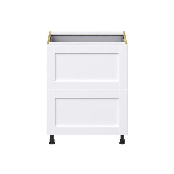 Hugo&Borg Rosemont 27 x 34.5 x 24.88 Glacier White Drawer Base Semi-Custom Cabinet