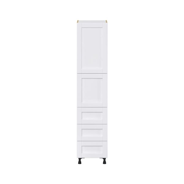 Hugo&Borg Rosemont 18 x 84.5 x 24.88 Glacier White Door And Drawer Pantry Semi-Custom Cabinet