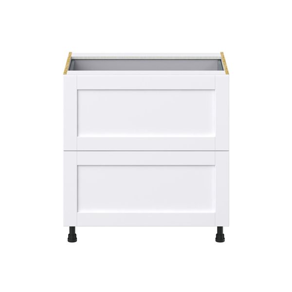 Hugo&Borg Rosemont 33 x 34.5 x 24.88 Glacier White Drawer Base Semi-Custom Cabinet