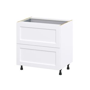 Hugo&Borg Rosemont 33 x 34.5 x 24.88 Glacier White Drawer Base Semi-Custom Cabinet