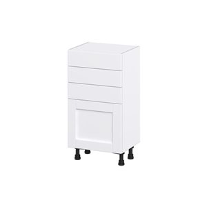 Hugo&Borg Rosemont 18 x 34.5 x 14.88 Glacier White Door And Drawer Base Semi-Custom Cabinet