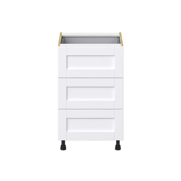 Hugo&Borg Rosemont 21 x 34.5 x 24.88 Glacier White Drawer Base Semi-Custom Cabinet