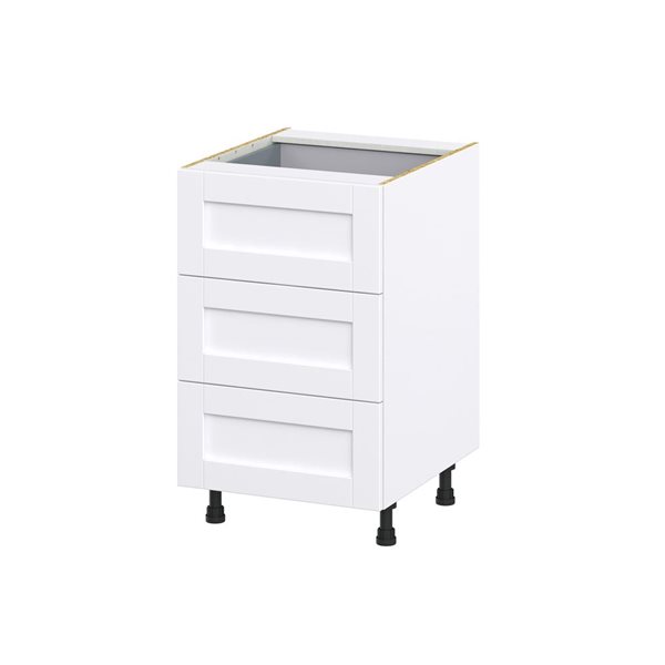 Hugo&Borg Rosemont 21 x 34.5 x 24.88 Glacier White Drawer Base Semi-Custom Cabinet