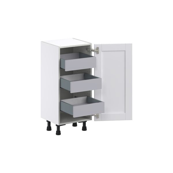 Hugo&Borg Rosemont 15 x 34.5 x 14.88 Glacier White Door And Drawer Base Semi-Custom Cabinet