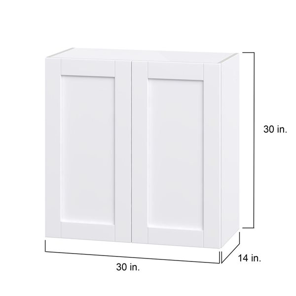 Hugo&Borg Rosemont 30 x 30 x 14.88 Glacier White Door Wall Semi-Custom Cabinet