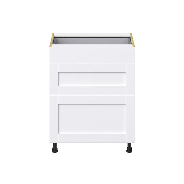 Hugo&Borg Rosemont 27 x 34.5 x 24.88 Glacier White Drawer Base Semi-Custom Cabinet