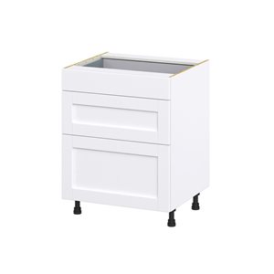 Hugo&Borg Rosemont 27 x 34.5 x 24.88 Glacier White Drawer Base Semi-Custom Cabinet