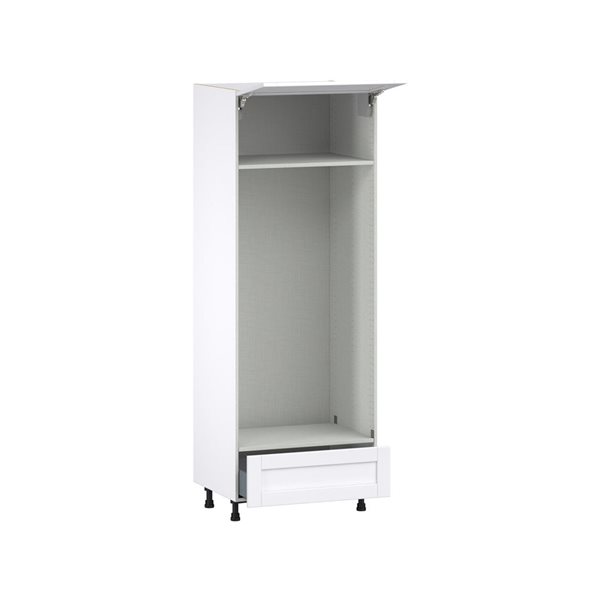 Hugo&Borg Rosemont 30 x 84.5 x 24.88 Glacier White Door And Drawer Pantry Semi-Custom Cabinet