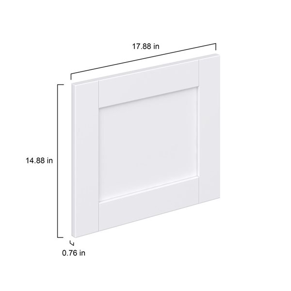 Hugo&Borg Rosemont  17.88 x 14.88 x 0.75 Cabinet Drawer Front White