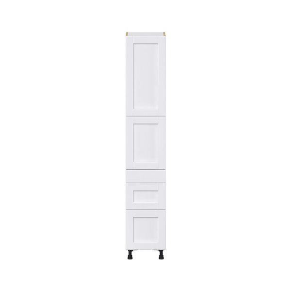 Hugo&Borg Rosemont 15 x 84.5 x 24.88 Glacier White Door And Drawer Pantry Semi-Custom Cabinet