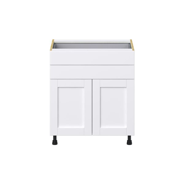 Hugo&Borg Rosemont 30 x 34.5 x 24.88 Glacier White Door And Drawer Base Semi-Custom Cabinet