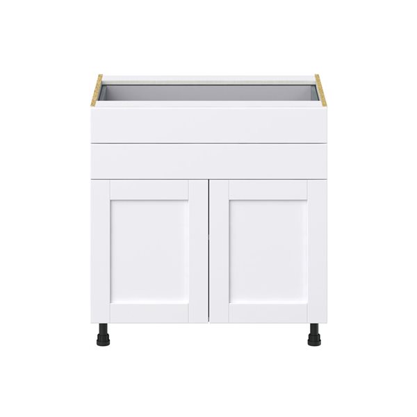 Hugo&Borg Rosemont 33 x 34.5 x 24.88 Glacier White Door And Drawer Base Semi-Custom Cabinet