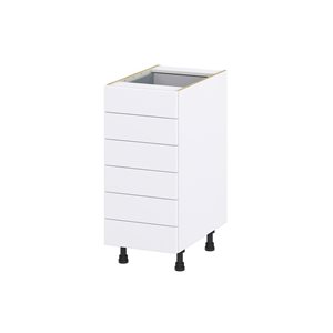 Hugo&Borg Rosemont 15 x 34.5 x 24.88 Glacier White Drawer Base Semi-Custom Cabinet