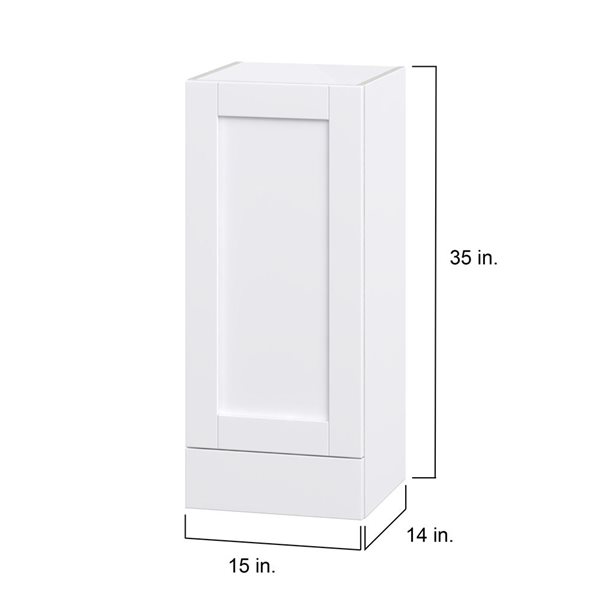 Hugo&Borg Rosemont 15 x 35 x 14.88 Glacier White Door And Drawer Wall Semi-Custom Cabinet