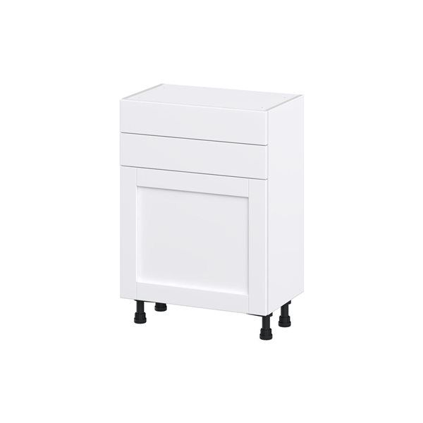 Hugo&Borg Rosemont 24 x 34.5 x 14.88 Glacier White Door And Drawer Base Semi-Custom Cabinet